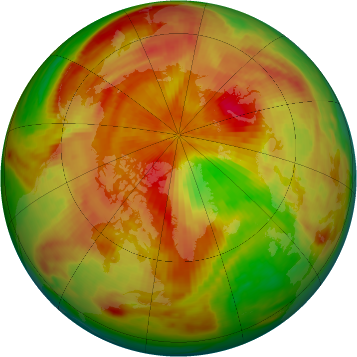 Arctic ozone map for 13 April 1987